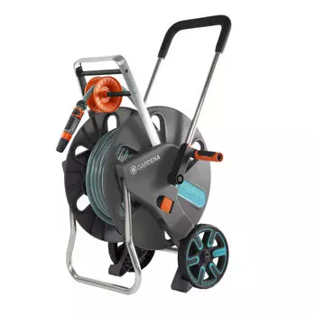 Тележка для шланга Gardena CleverRoll L Easy + шланг Gardena Classic 25м + комплект для полива