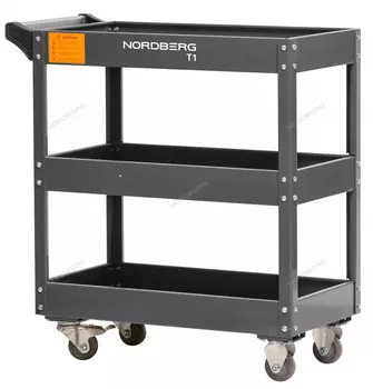 Тележка инструментальная, 3 полки, серая NORDBERG T1(G)