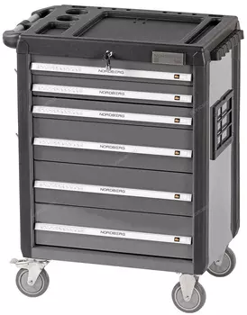 Тележка инструментальная, 6 выдвижных ящиков, серая NORDBERG T6N(G)