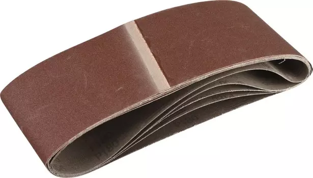 ЗУБР 100 х 610 мм, P180, лента шлифовальная СТАНДАРТ, для ЛШМ, 5 шт.