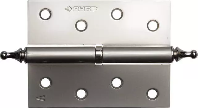 ЗУБР 100 х 75 х 2.5 мм, разъемная, левая, цвет матовый никель (PN), 2 шт, карточная петля (37605-100-4L)