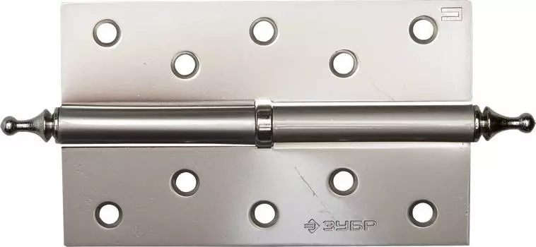 ЗУБР 125 х 75 х 2.5 мм, разъемная, правая, цвет матовый никель (PN), 2 шт, карточная петля (37605-125-4R)