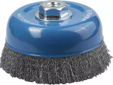 ЗУБР 150 мм, витая стальная латунированная проволока 0.3 мм, чашечная щетка-крацовка для УШМ (35261-150)