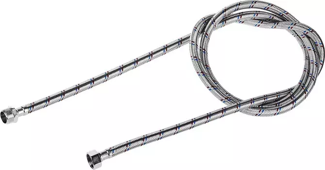 ЗУБР 1/2, 1.8 м, гайка-штуцер, гибкая подводка для воды (51005-G/S-180)