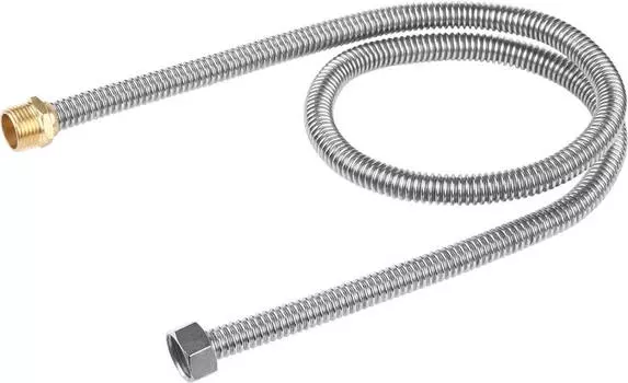 ЗУБР 1/2, 1 м, гайка-штуцер, сильфонная подводка для воды (51011-G/S-100)