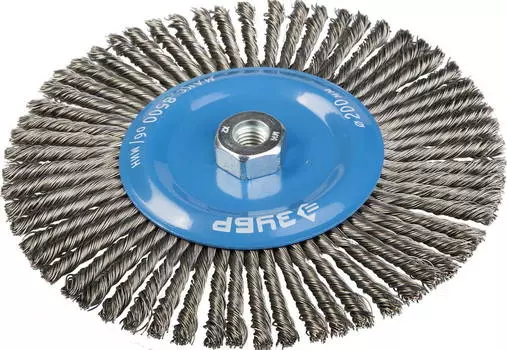 ЗУБР 200 мм, стальная проволока 0.5 мм, щетка дисковая для УШМ (35192-200)