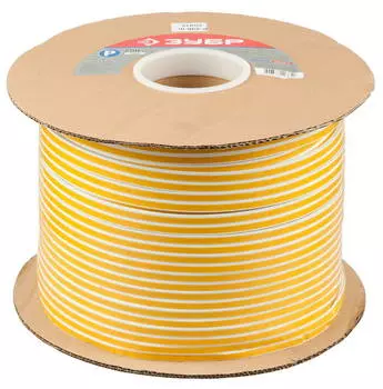 ЗУБР 250 м, P-профиль, размер 9 х 5.5 мм, белый, самоклеящийся резиновый уплотнитель (40922-250)