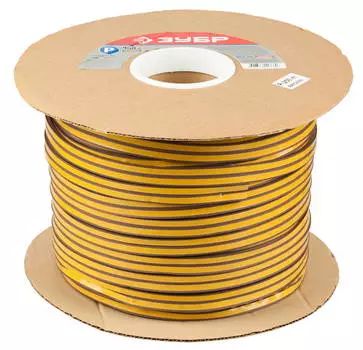 ЗУБР 250 м, P-профиль, размер 9 х 5.5 мм, коричневый, самоклеящийся резиновый уплотнитель (40932-250)