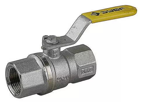 ЗУБР d 1/2, ручка-рычаг мама-мама, полнопроходной газовый шаровой кран (4-51720-C-1/2)