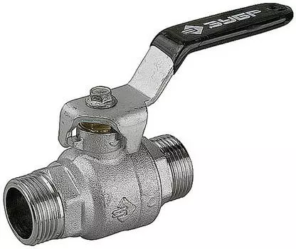 ЗУБР d 1/2, ручка-рычаг, папа-папа, полнопроходной шаровой кран (4-51322-C-1/2)