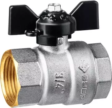 ЗУБР d 3/4, ручка бабочка, мама-мама, полнопроходной шаровой кран (51323-3/4)