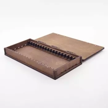 Деревянная шкатулка для хранения 18-ти заточных брусков