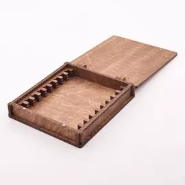 Деревянная шкатулка для хранения 9-ти заточных брусков, ЖУК