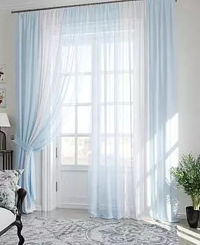 Лаури (бело-голубой) - 290 см