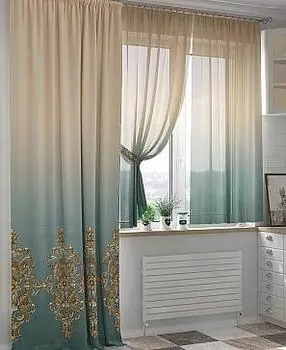 Миреленс (бежево-бирюзовый)