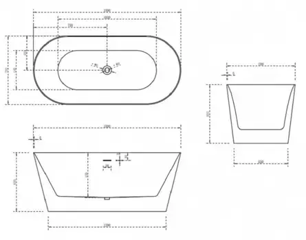 Акриловая ванна Abber 150х70 AB9222-1.5 белый