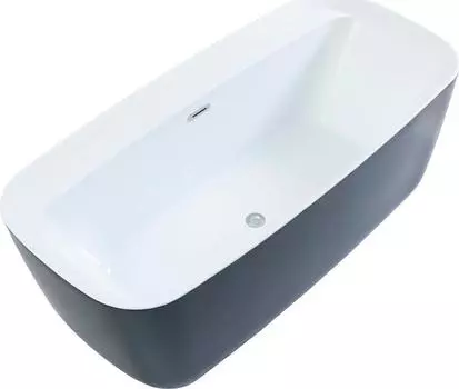 Акриловая ванна Aquanet Family Fine 170x78 95778-MW-MB, белый матовый/черный матовый
