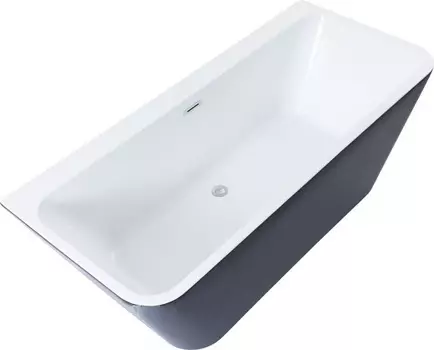 Акриловая ванна Aquanet Family Perfect 170x75 13775-MW-MB, белый матовый/черный матовый