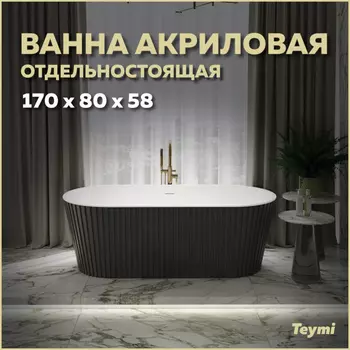 Акриловая ванна Teymi Kati 170х80 T130113 черный матовый