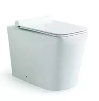 Безободковый напольный унитаз SantiLine, сиденье микролифт, цвет белый, SL-5021