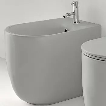 Биде Kerasan Nolita 532059*1, серый матовый