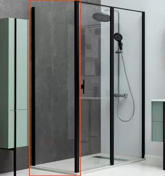 Боковая стенка Allen Brau Priority 100 3.31021.BBA, профиль черный, стекло прозрачное