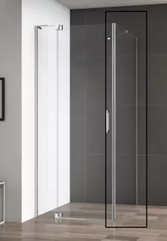 Боковая стенка Cezares SLIDER-90-FIX-C-NERO стекло прозрачное