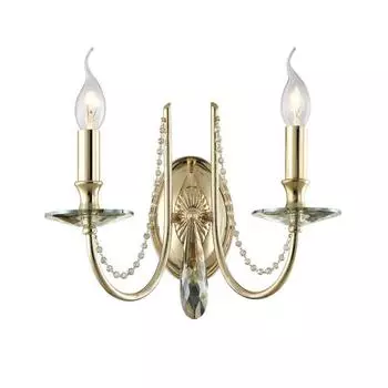 Бра Crystal Lux Victoria AP2 Gold/Amber