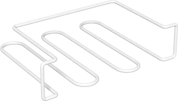 Держатель на полку Domaci Феррара D04266 для бокалов, белый муар