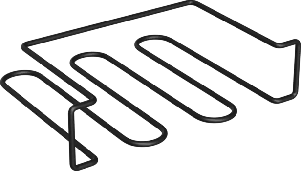Держатель на полку Domaci Феррара D04268 для бокалов, черный муар
