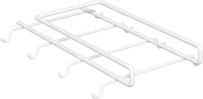 Держатель на полку Domaci Феррара D04566 для чашек, белый муар