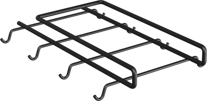 Держатель на полку Domaci Феррара D04568 для чашек, черный муар
