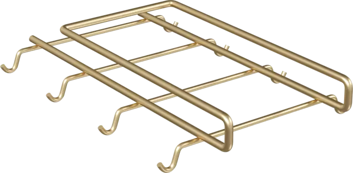 Держатель на полку Domaci Феррара D444-04 для чашек, золото поталь