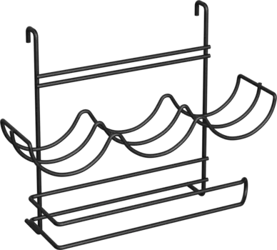 Держатель на рейлинг Domaci Феррара D21349 для приправ и полотенца, черный муар