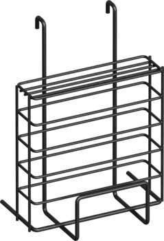 Держатель на рейлинг Domaci Феррара D21357 для ножей и досок, черный муар