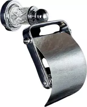 Держатель туалетной бумаги Boheme Murano Cristal 10901-CRST-CH с крышкой, хром