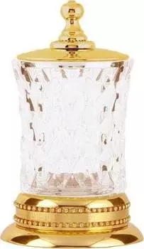 Диспенсер для ватных дисков Boheme Imperiale 10415, золото