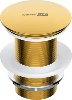 Донный клапан для раковины Wasserkraft A247, матовое золото