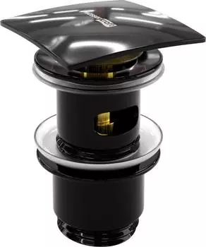 Донный клапан для раковины Wasserkraft Glan A166, черный глянец