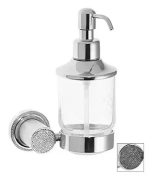 Дозатор для жидкого мыла Boheme Royal Cristal 10932-CR-B хром;черный