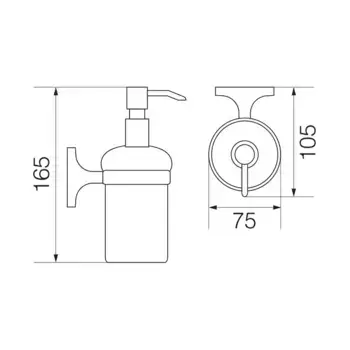 Дозатор для жидкого мыла Veragio Oscar OSC-5270.BR бронза