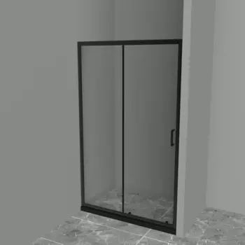 Душевая дверь BelBagno UNO-195-BF-1-120-C-NERO 120 см, профиль черный, стекло прозрачное