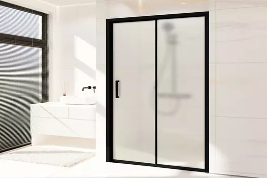 Душевая дверь Royal Bath Accord 150 RB150HS-C-BL стекло матовое, профиль черный