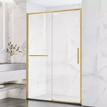 Душевая дверь Vincea Slim Soft VDS-1SS120CLG 120x200 см, брашированное золото стекло прозрачное