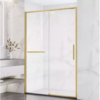 Душевая дверь Vincea Slim Soft VDS-1SS130CLG 130x200 см, брашированное золото, стекло прозрачное