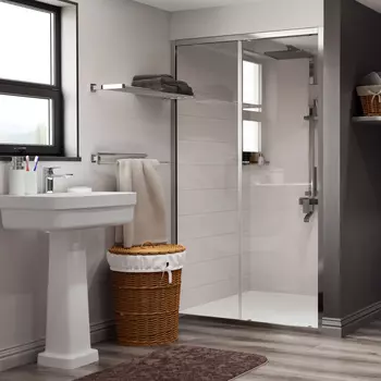 Душевая дверь в нишу 110 см WasserKRAFT Main 41S13, стекло прозрачное