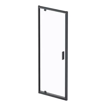 Душевая дверь в нишу 80x195 AM.PM Gem W90G-80-1P-BT стекло прозрачное, профиль черный матовый