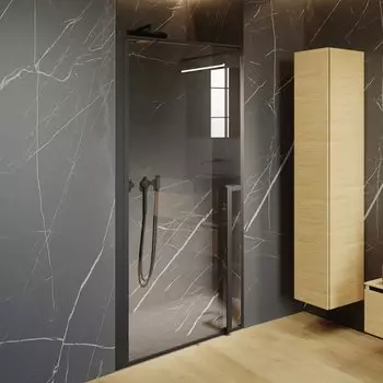 Душевая дверь в нишу Riho Lucid GD101 100 см G005003121, профиль черный