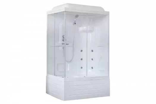 Душевая кабина 120х80 см Royal Bath BP RB8120BP2-T-R стекло прозрачное с гидромассажем