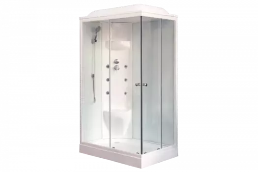 Душевая кабина 120х80 см Royal Bath HP RB8120HP7-WT-L стекло прозрачное с гидромассажем